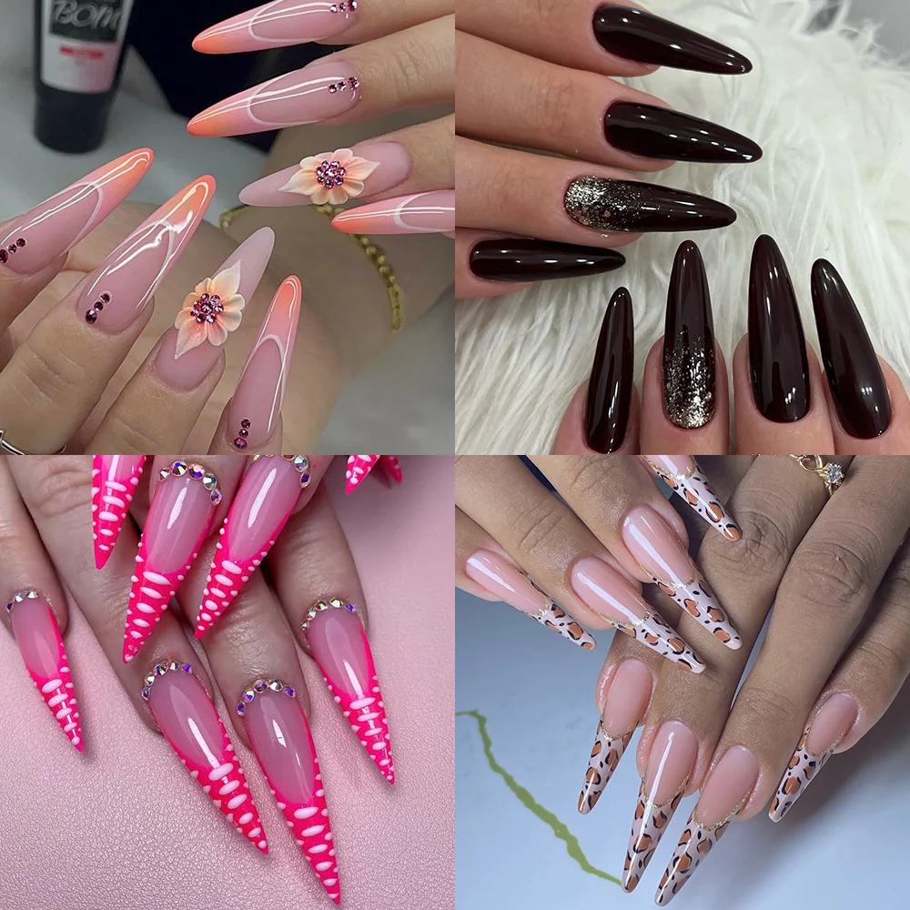 Cre8tion Special Shape Tip Almond Clear - Extra Long - Image 3