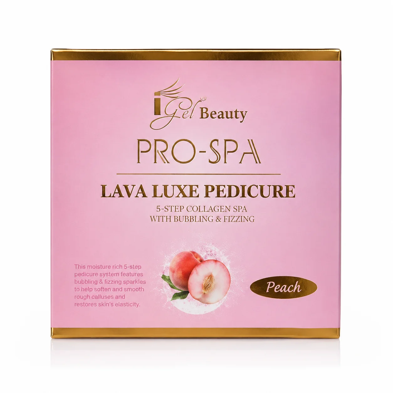 iGel Lava Luxe Pedicure Kit 5 Steps, CASE, PEACH