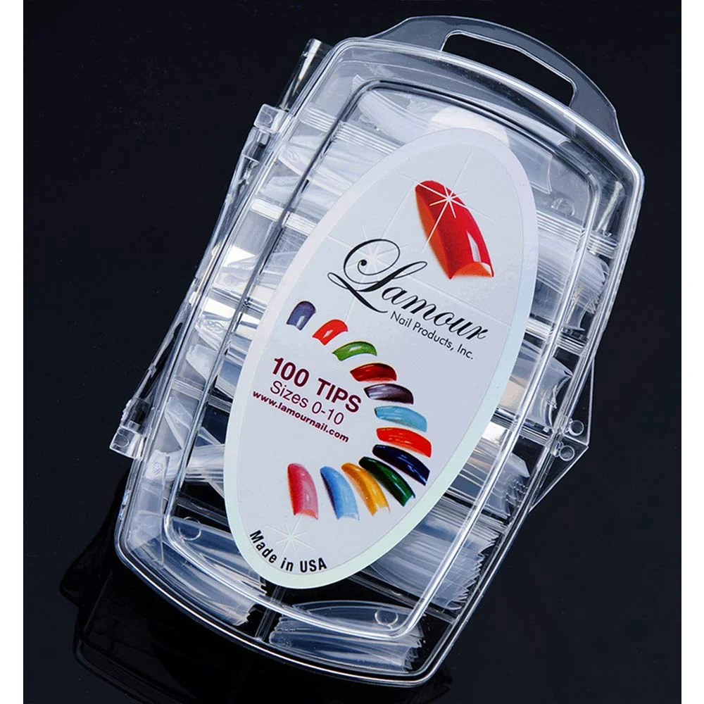 Lamour Coffin Nail Tips - Natural Color - Box 100 Tips