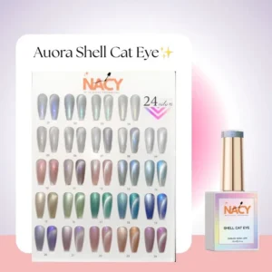 Nacy Seashell Auora Cat Eye Set 24 Colors w/ 1 Color Book