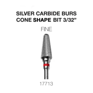 Cre8tion Silver Carbide Burs - Cone Sharp Bit - Fine 3/32