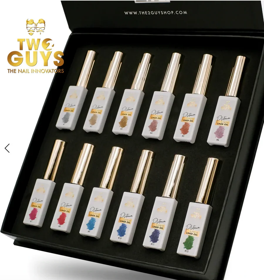 2Guys Platinum Supreme Liner Gel Set - 12 Colors - Image 2