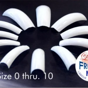 Lamour Blue French Off White (Blue Label) Tips, BIG BAG (Pk: 50 tips/bag, 100 bags/BIG BAG)