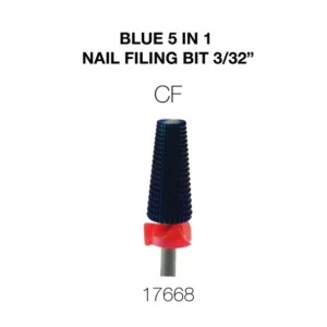 Cre8tion Blue 5in1 Nail Filing Bit - CF 3/32 (Pk: 50 pcs/box)