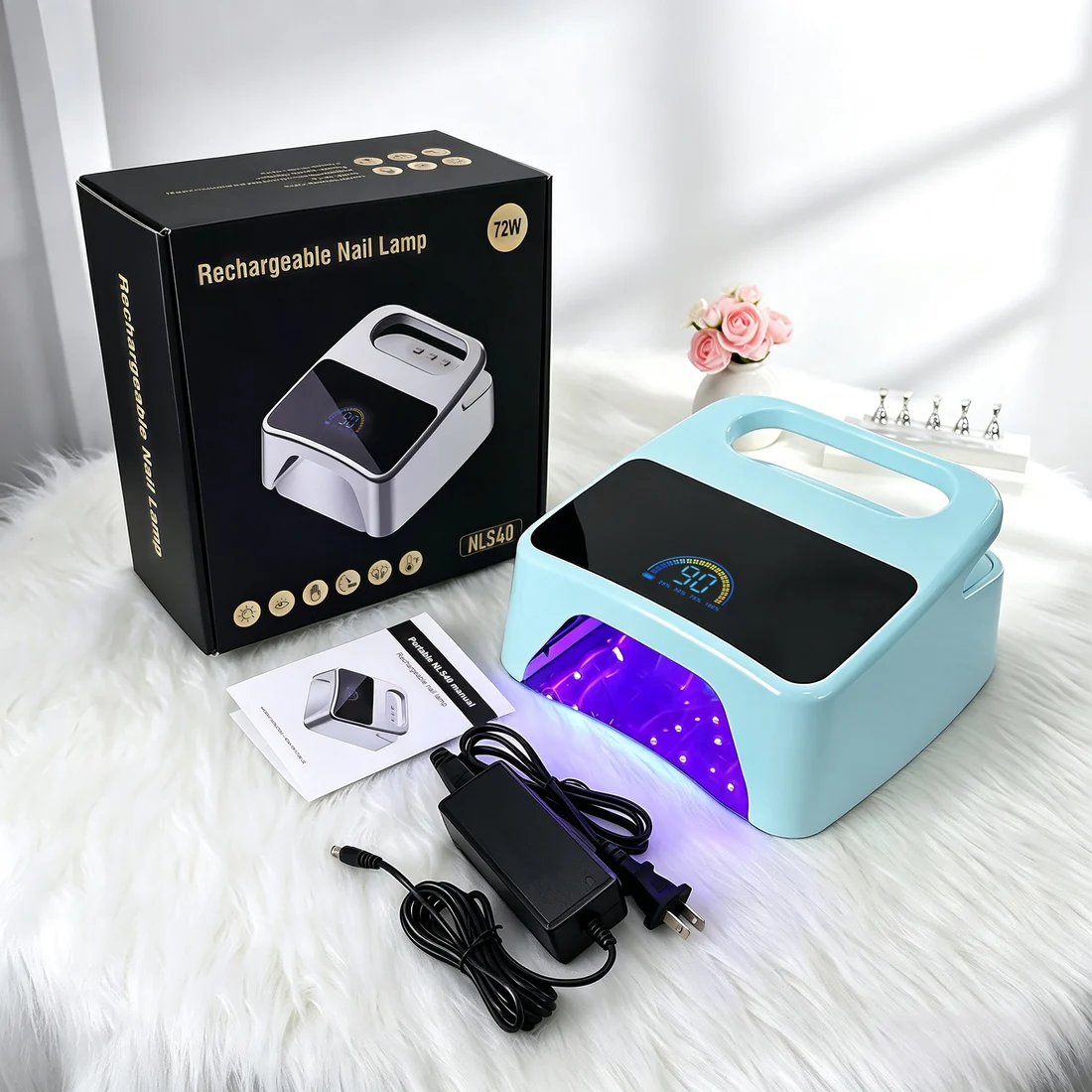 Extra Wide & Long Nail Hybrid UV/LED Lamp - Teal