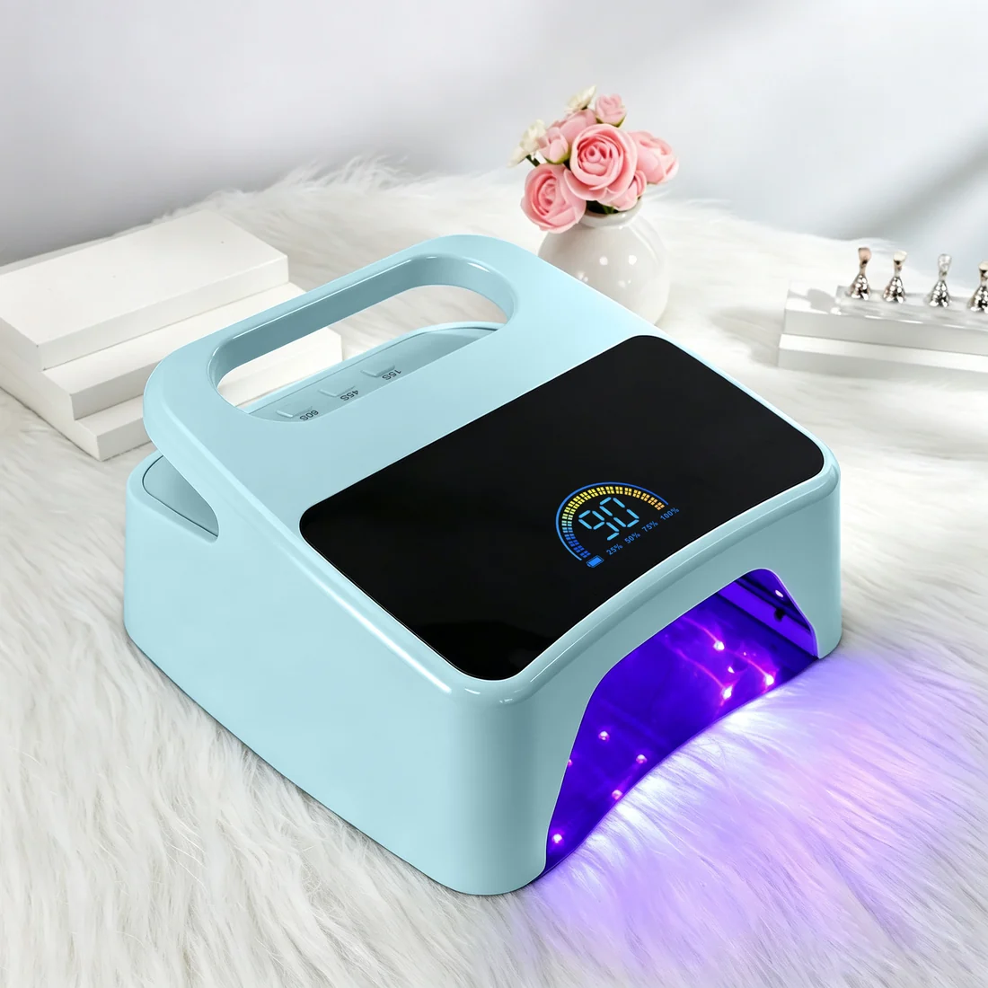 Extra Wide & Long Nail Hybrid UV/LED Lamp - Teal - Image 3