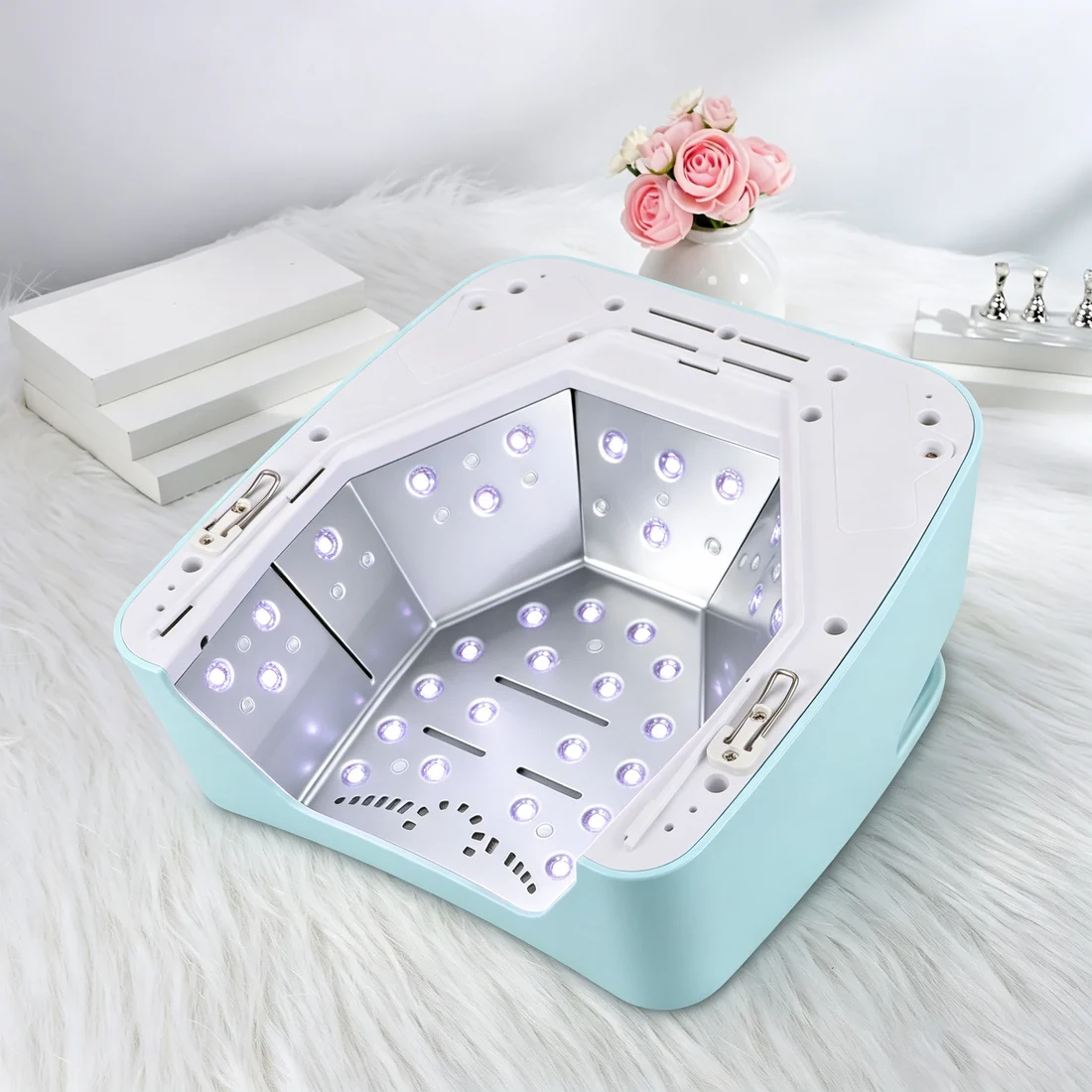 Extra Wide & Long Nail Hybrid UV/LED Lamp - Teal - Image 4